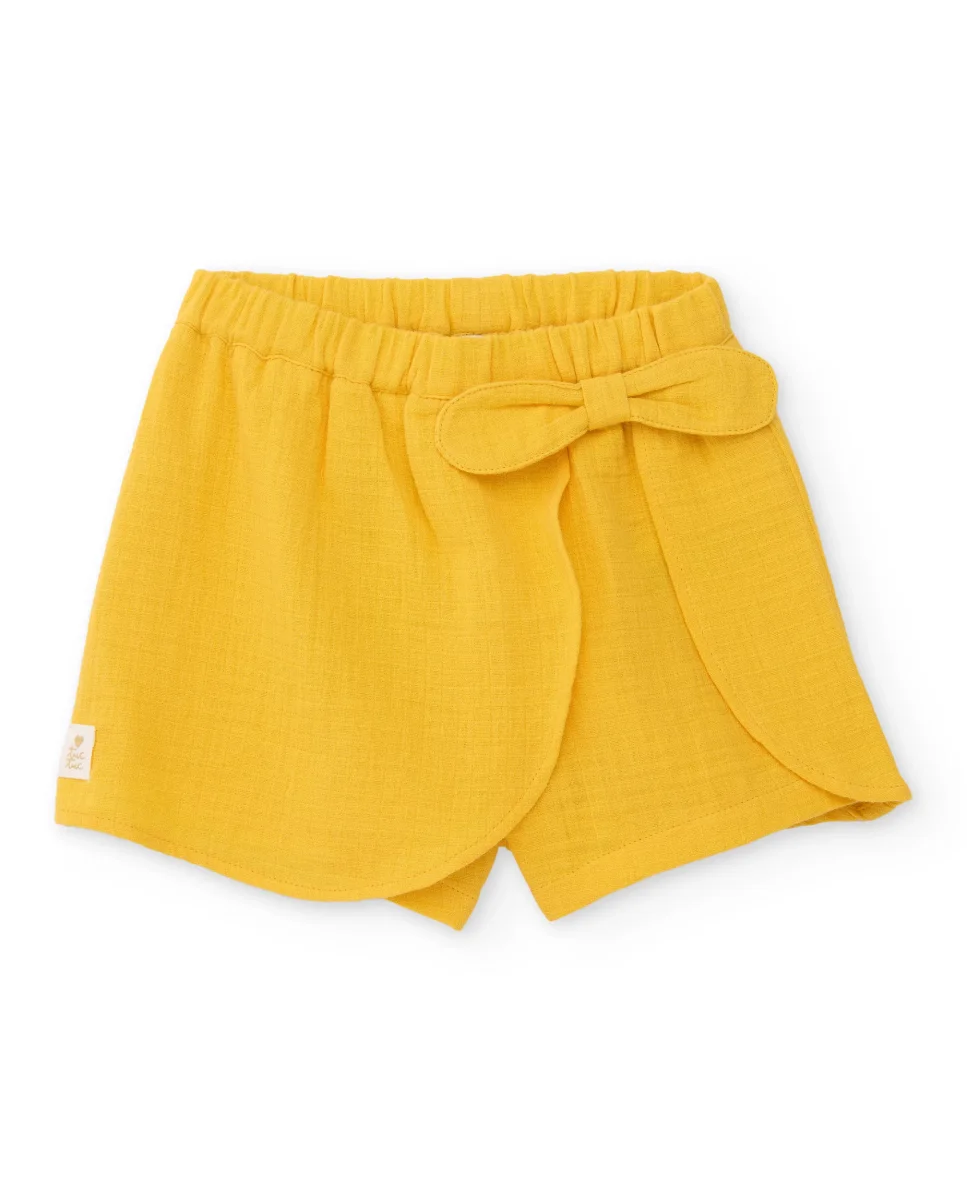Falda pantalón de niña de plana con diseño cruzado