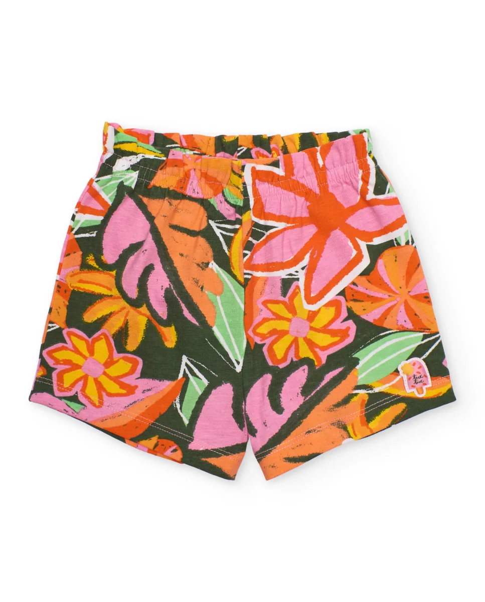 Short de niña de punto y tejido ligero