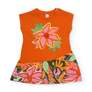 Vestido de niña de punto y detalle texturizado