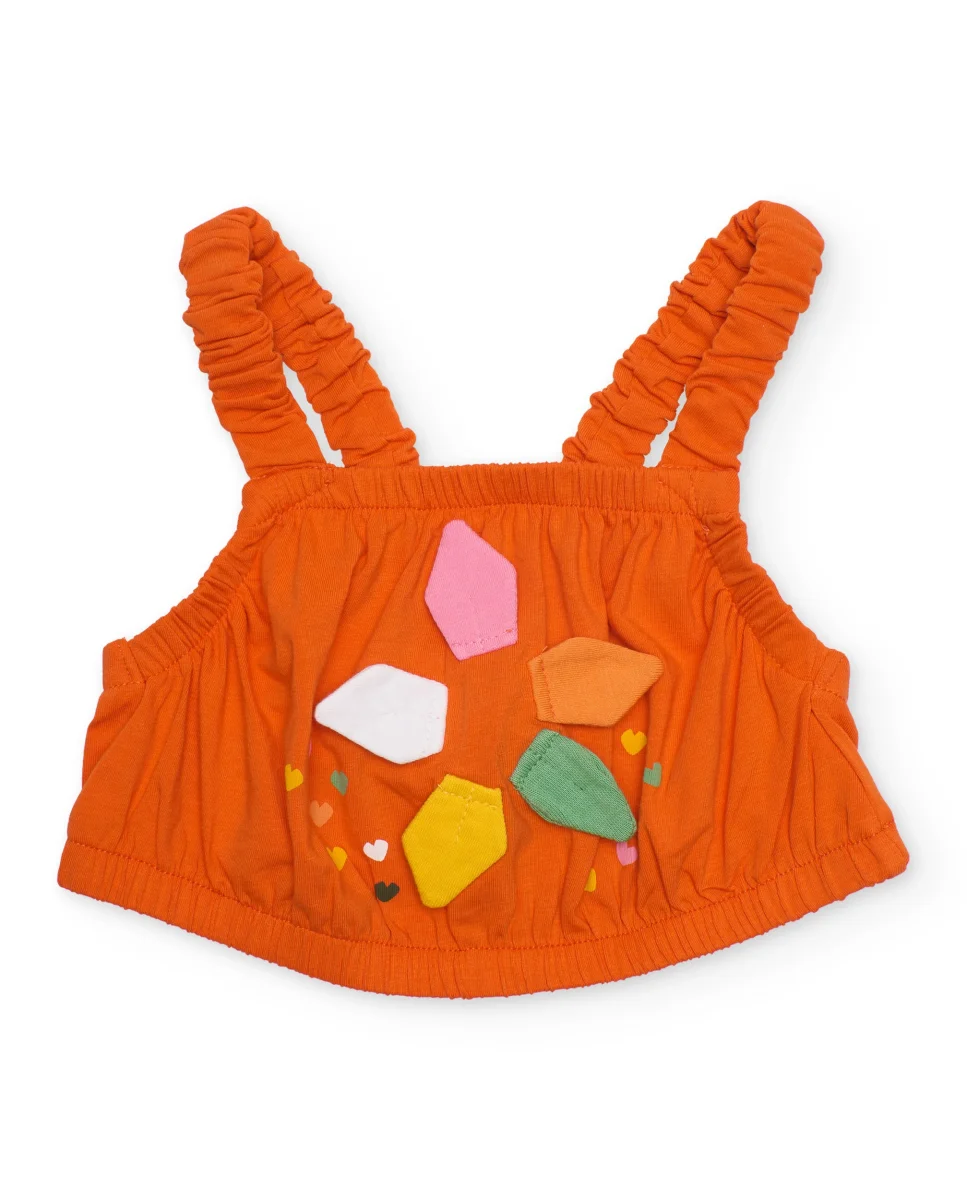 Top de niña de punto con detalles en relieve - Imagen 2