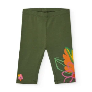 Leggings de niña de punto y detalle estampado