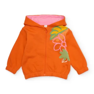 Sudadera de niña de punto con cierre de cremallera