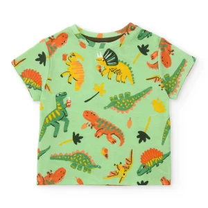 Camiseta de niño de punto con gráficos de dinosaurios