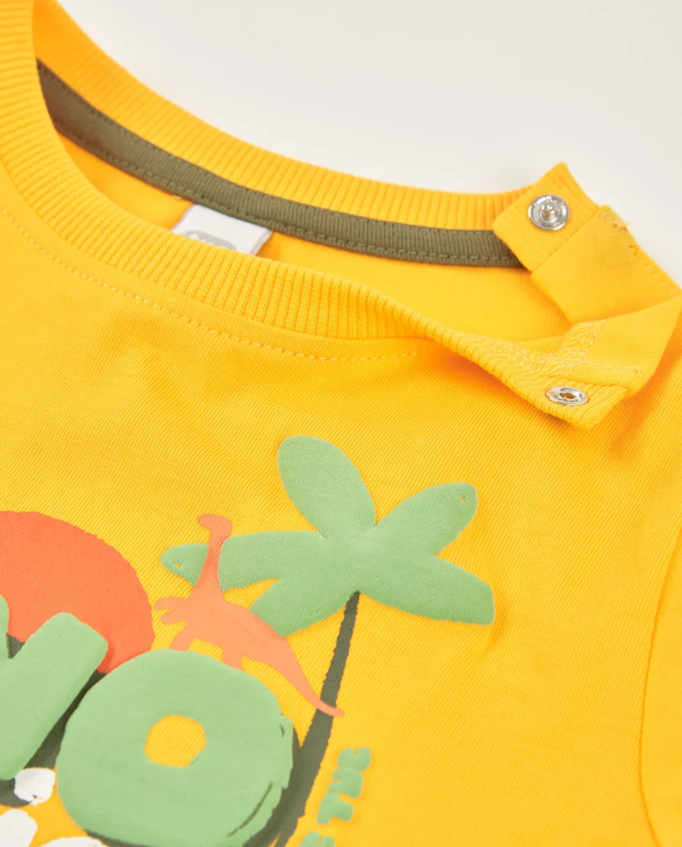 Camiseta de niño de punto con estampado frontal - Imagen 4