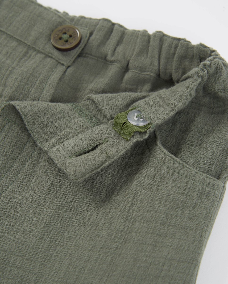 Pantalones de niño de plana con bolsillos cargo - Imagen 5