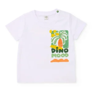Camiseta de niño de punto y gráfico con palmera