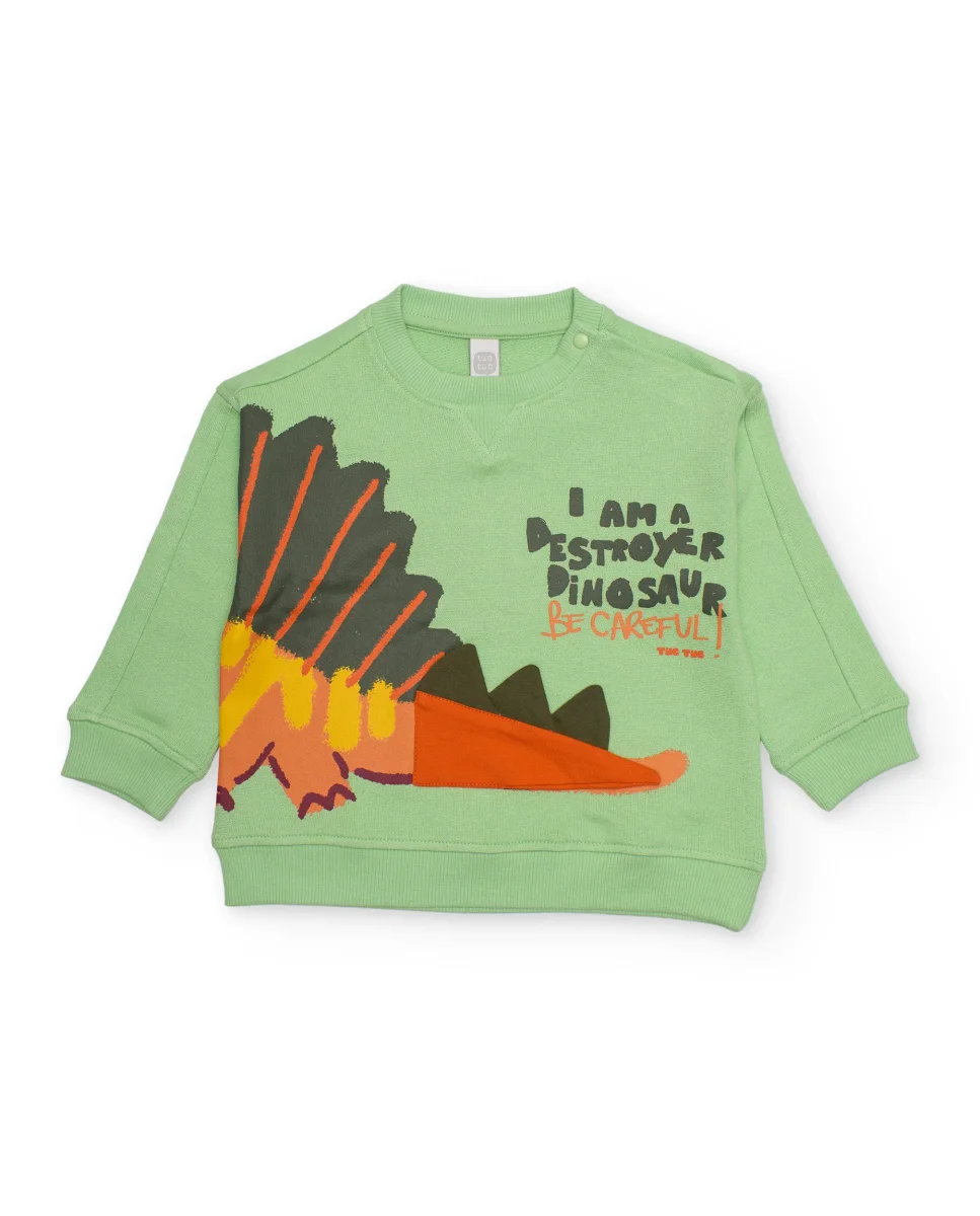 Sudadera de niño de punto con apliques en relieve
