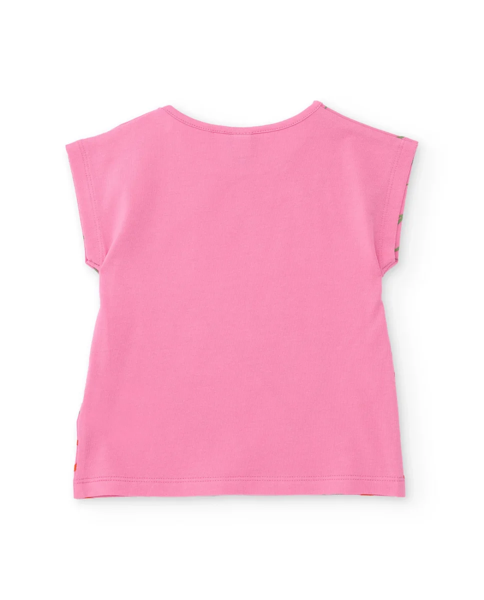 Camiseta de niña de punto con dinosaurio decorativo - Imagen 3