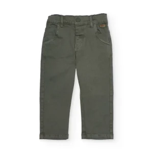 Pantalones de niño de plana y cintura con ajuste interno