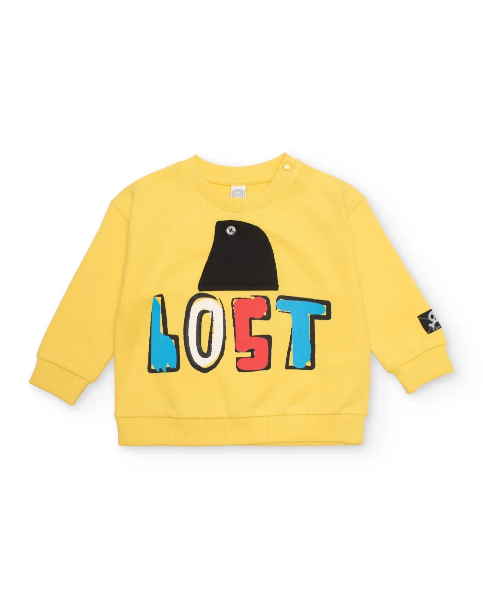 Sudadera de niño de punto con detalle en relieve
