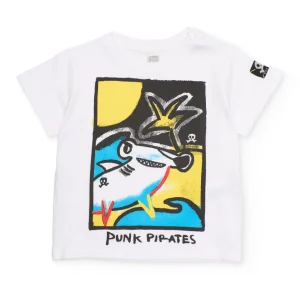 Camiseta de niño de punto con gráfico frontal