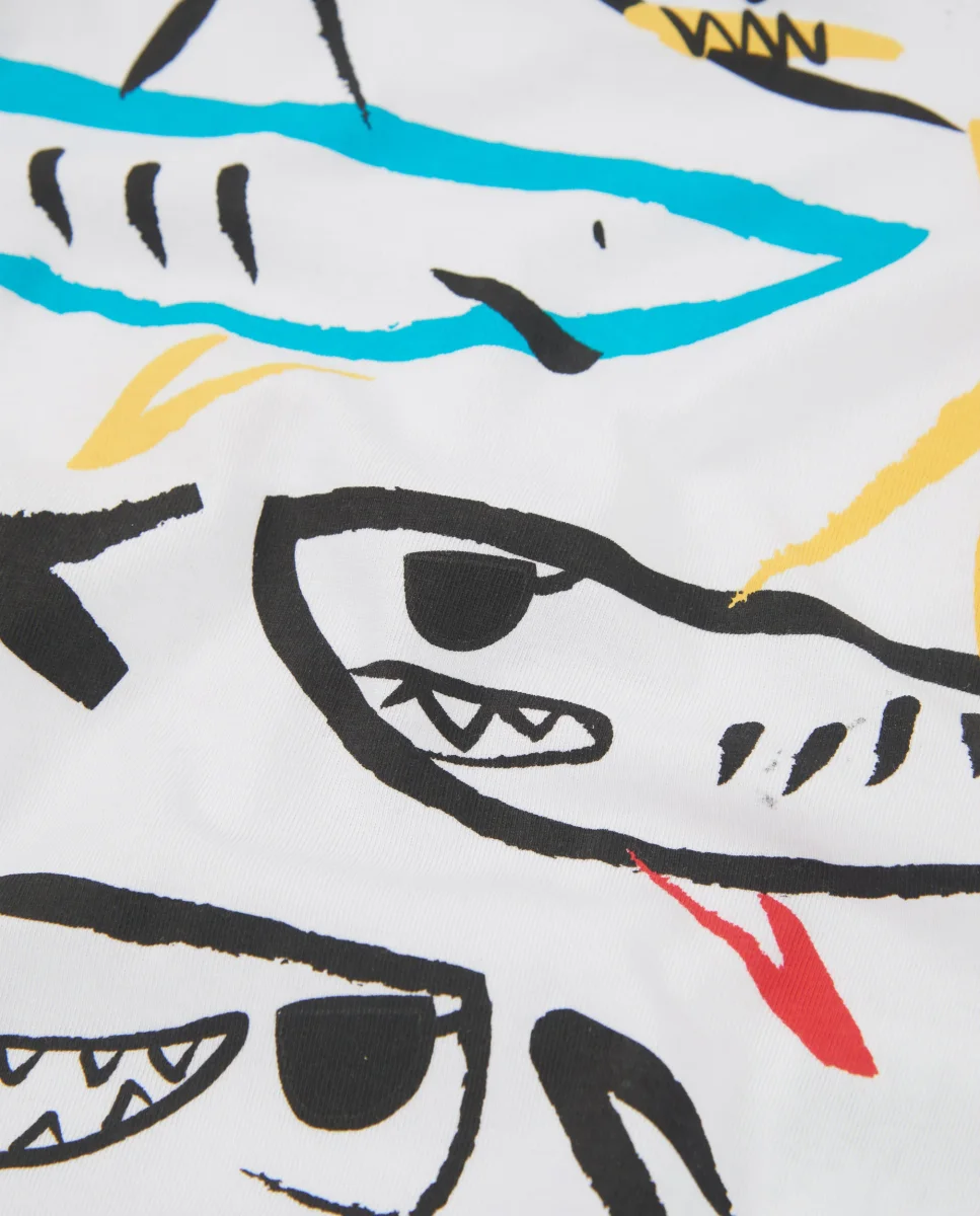Camiseta de niño de punto y gráficos de tiburones - Imagen 6