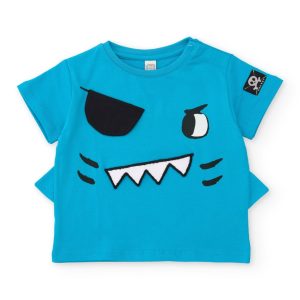 Camiseta de niño de punto con aletas laterales