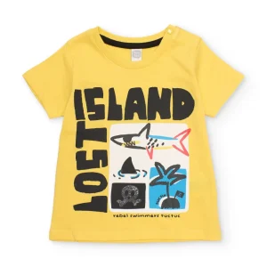 Camiseta de niño de punto con estampado ilustrado