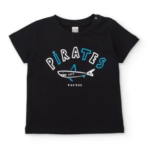 Camiseta de niño de punto con estampado de tiburón