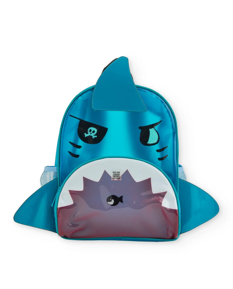 Mochila de niño de plana y diseño tiburón