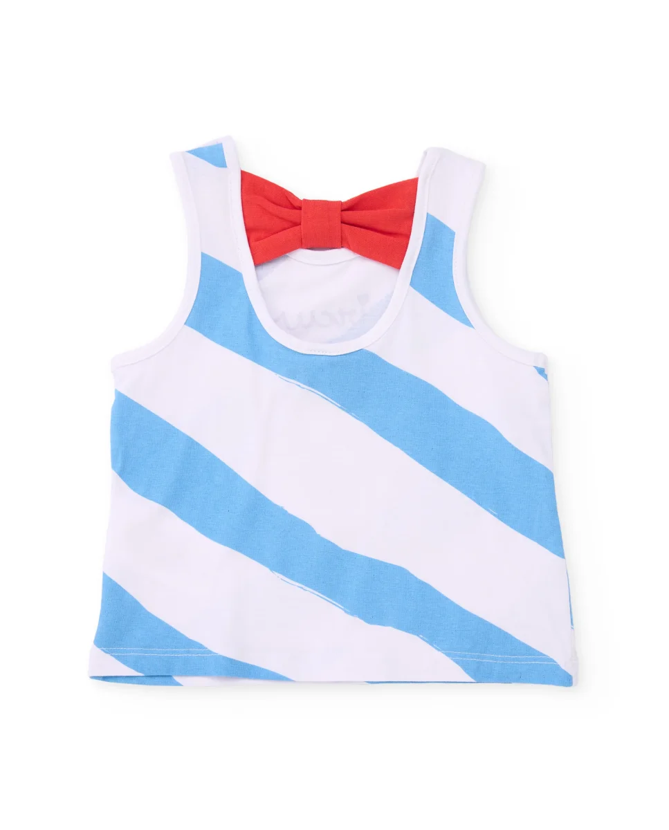 Camiseta de niña de punto con pez en forma de corazón - Imagen 3