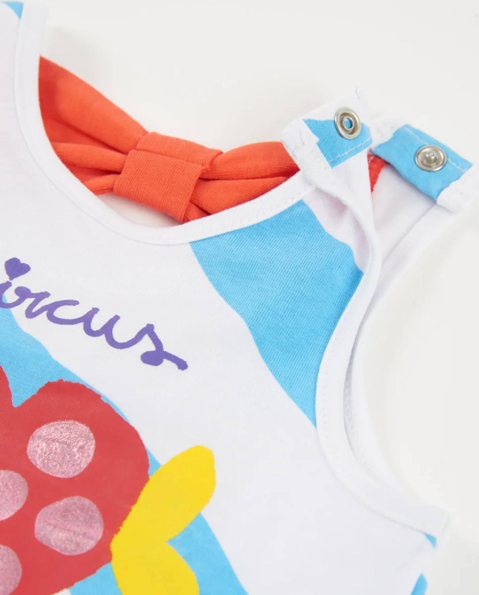 Camiseta de niña de punto con pez en forma de corazón - Imagen 4
