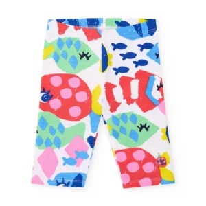 Leggings de niña de punto y estampado marino