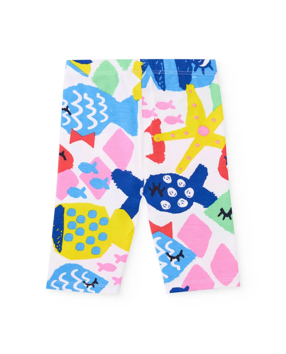 Leggings de niña de punto y estampado marino - Imagen 3