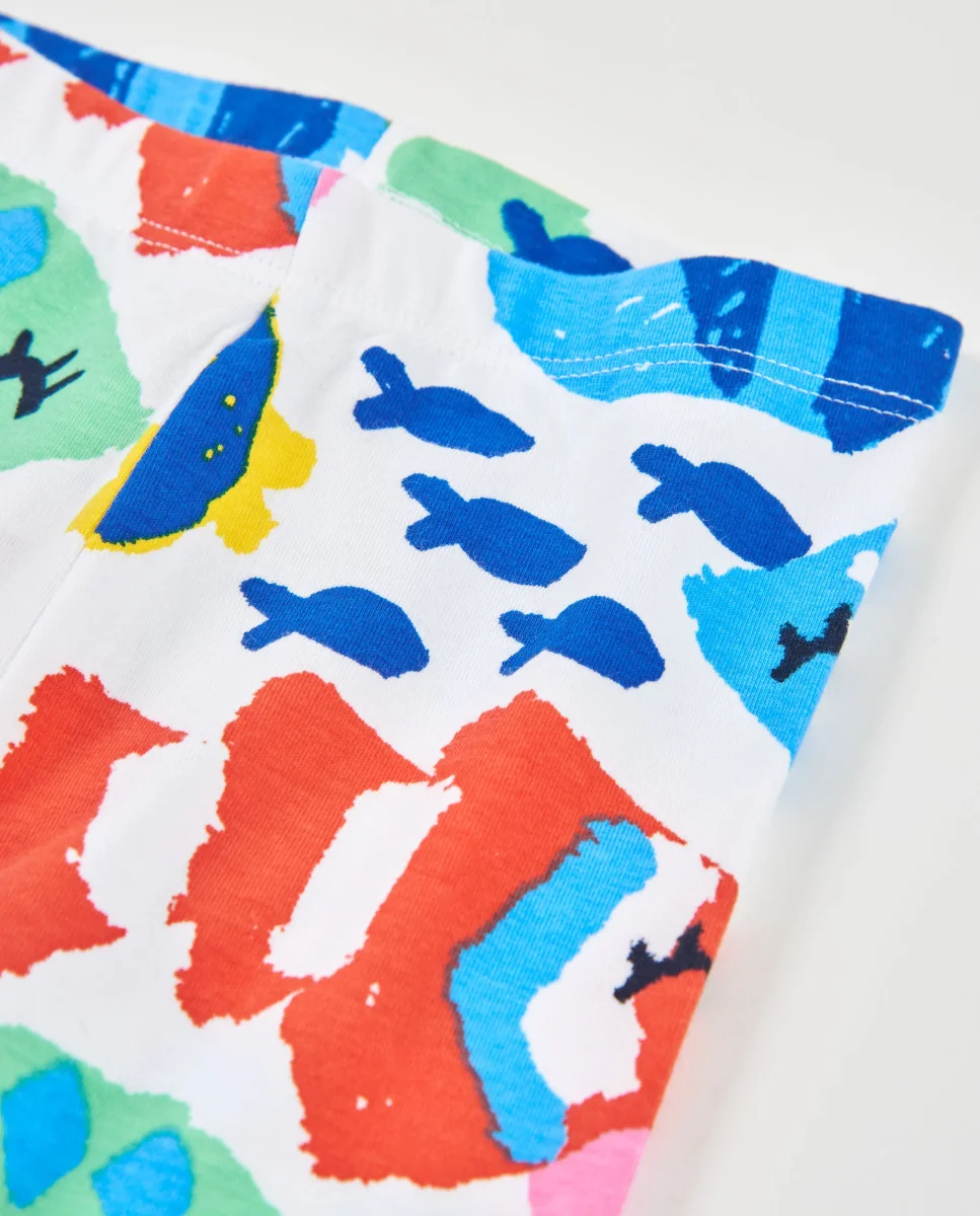 Leggings de niña de punto y estampado marino - Imagen 4