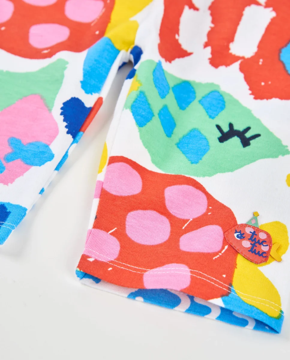 Leggings de niña de punto y estampado marino - Imagen 5