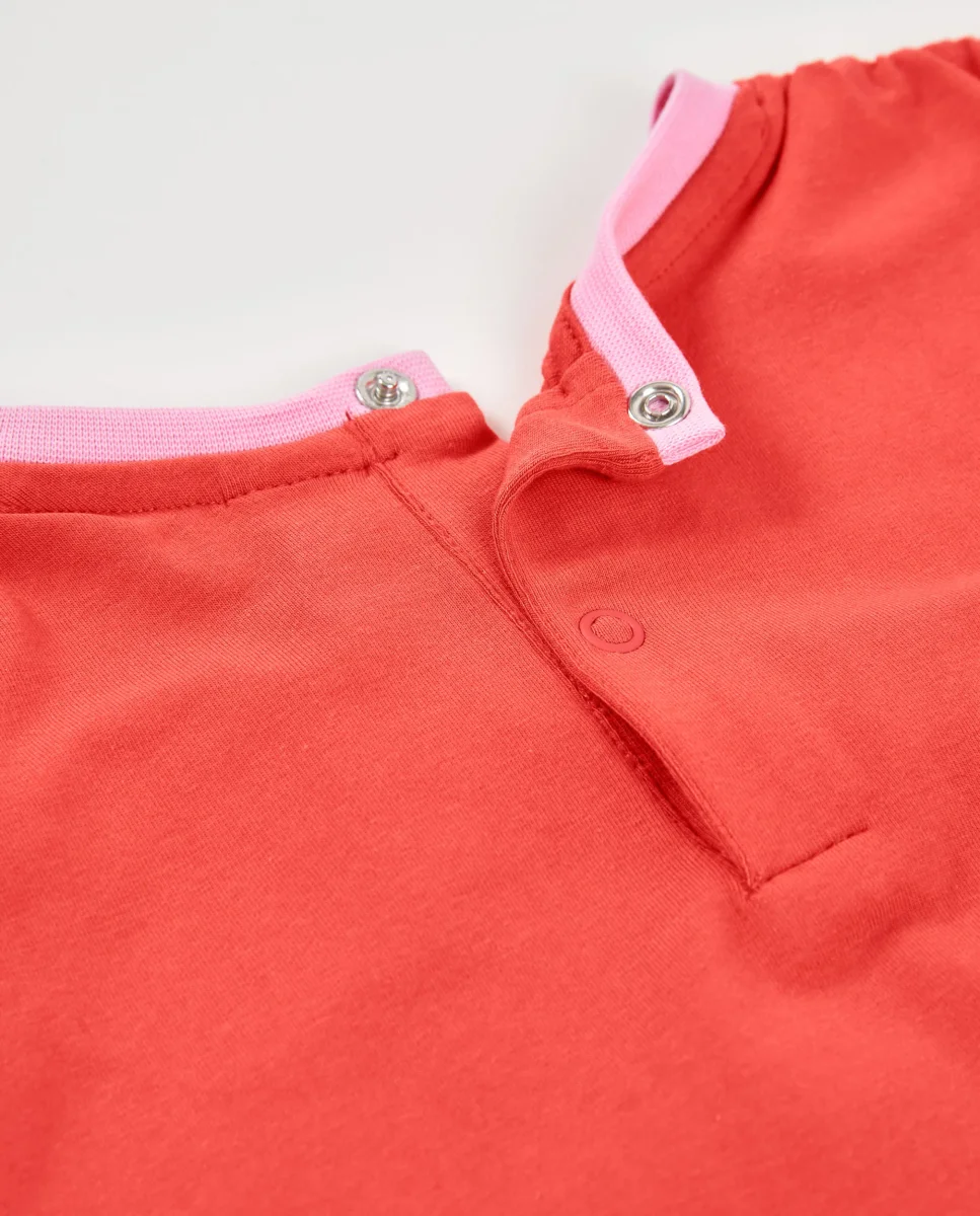Camiseta de niña de punto y gran estampado frontal - Imagen 5