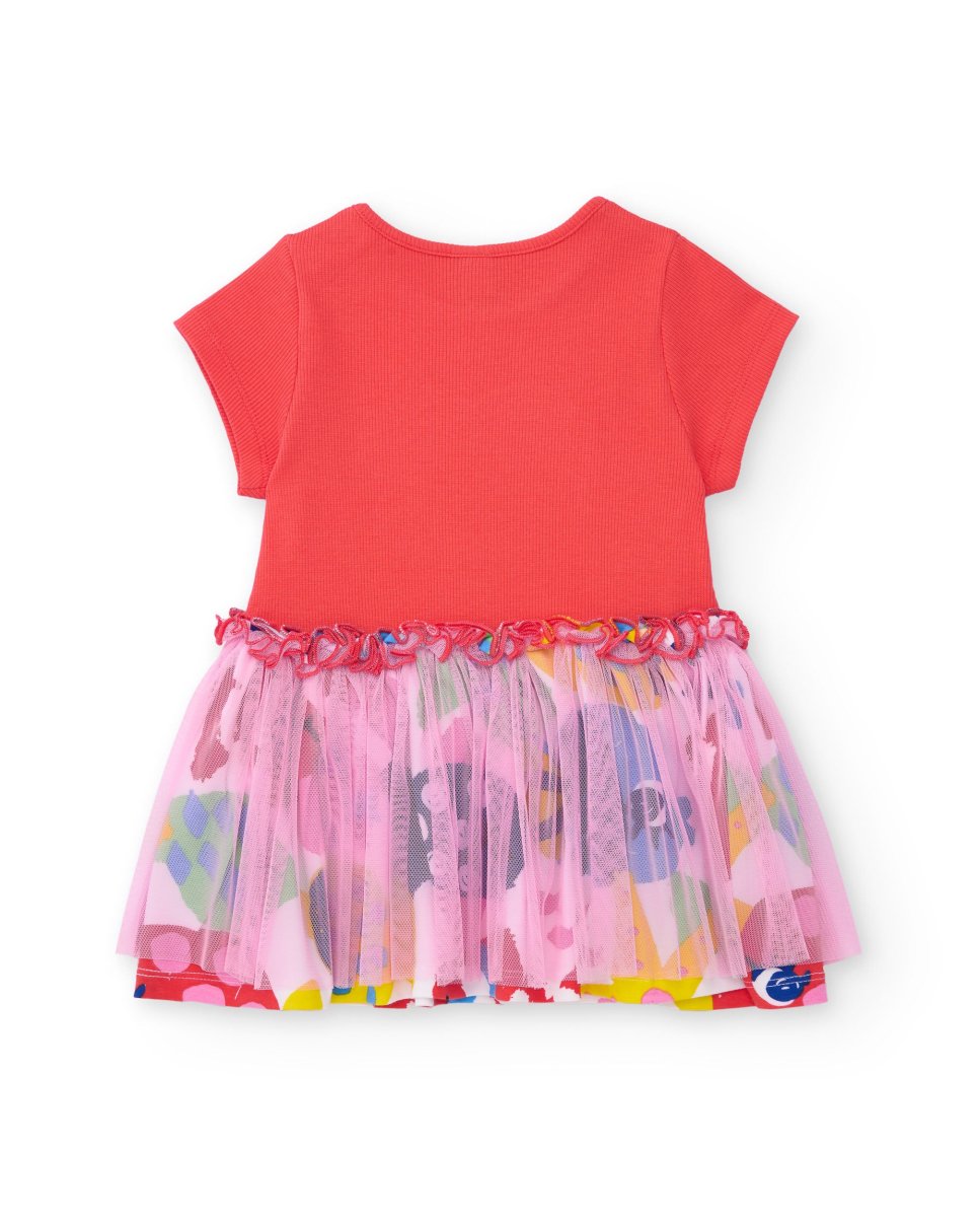Vestido de niña de punto con corazón de lentejuelas - Imagen 4