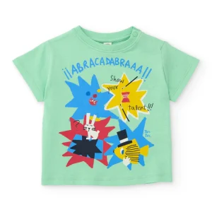 Camiseta de niño de punto y estampado dinámico