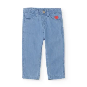Pantalones de niño de plana y denim suave