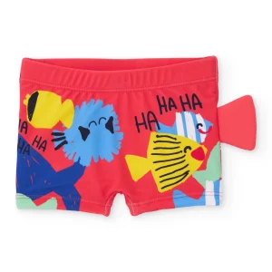 Bañador de niño de punto con aleta lateral