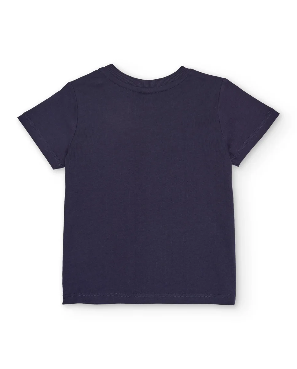 Camiseta de niño de punto con estampado de peces payaso - Imagen 3