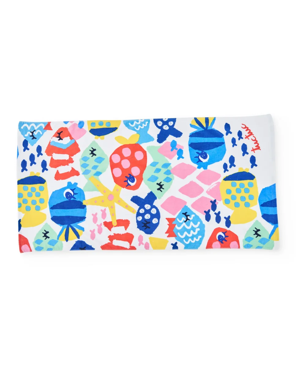 Toalla de niña de punto con estampado marino - Imagen 2