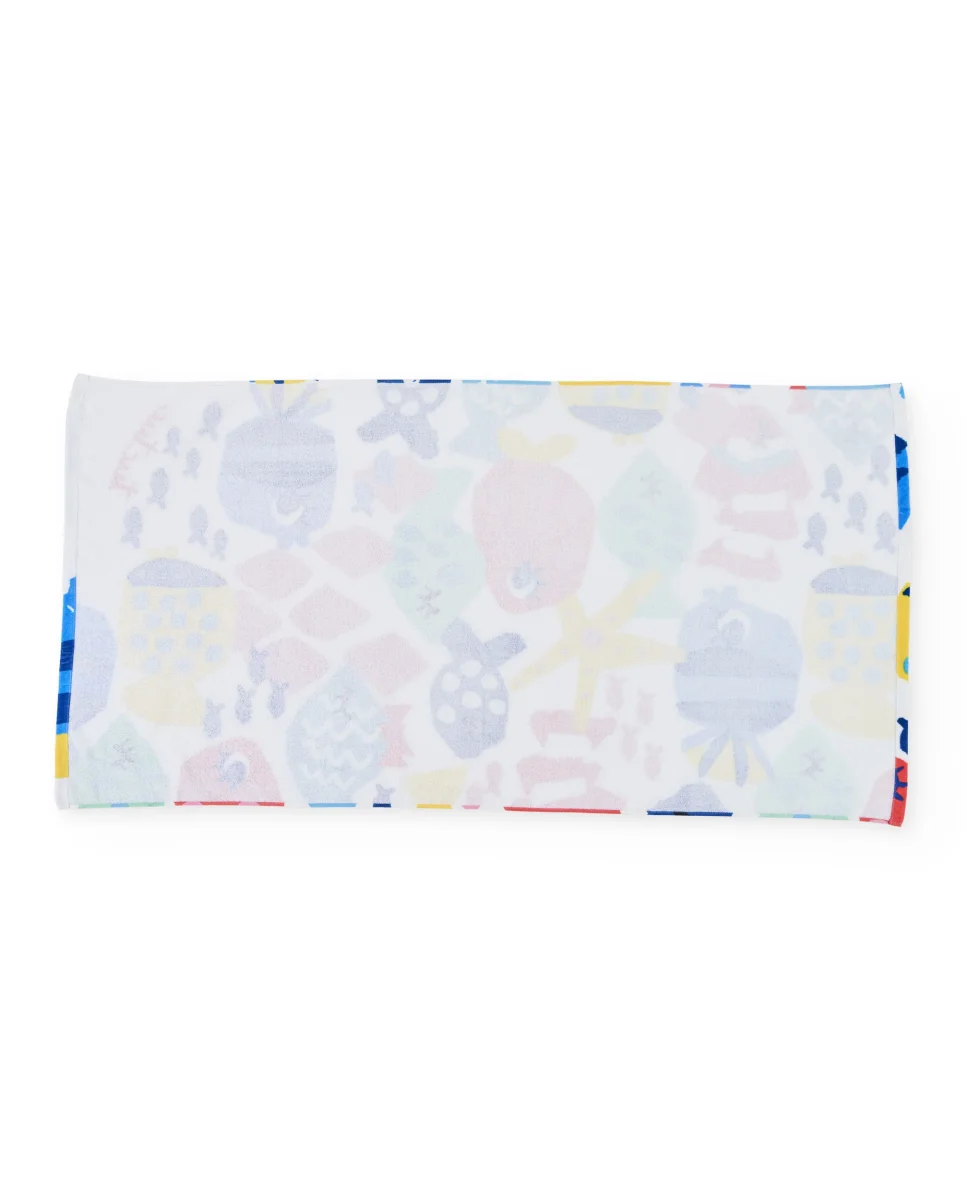 Toalla de niña de punto con estampado marino - Imagen 3