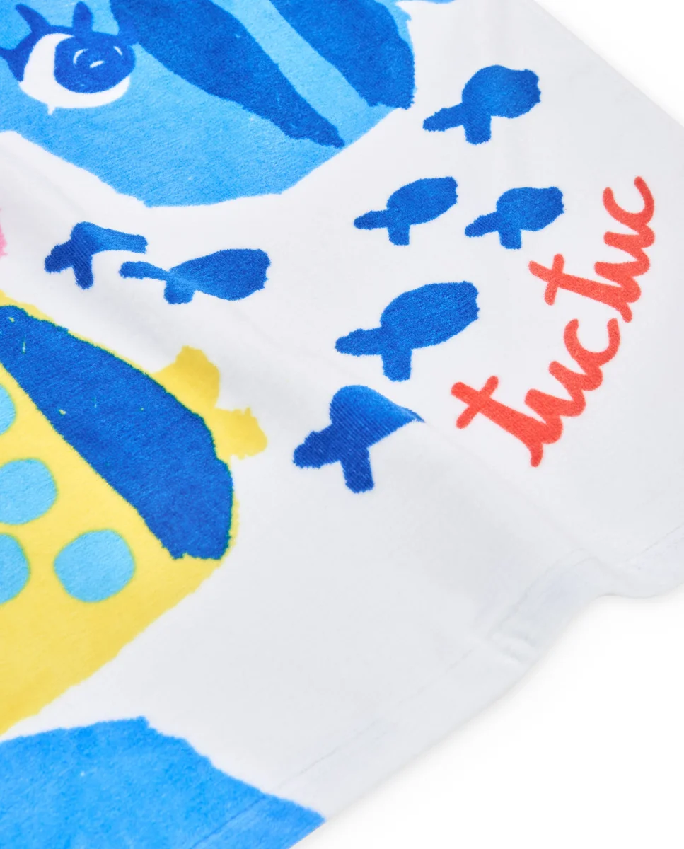 Toalla de niña de punto con estampado marino - Imagen 5