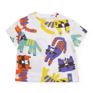 Camiseta de niño de punto y diseño de animales