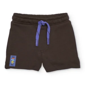 Bermuda de niño de punto y cordón en contraste