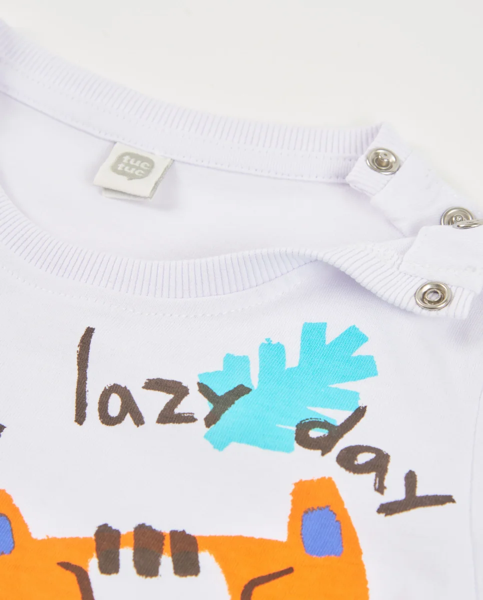 Camiseta de niño de punto con estampado grande - Imagen 5