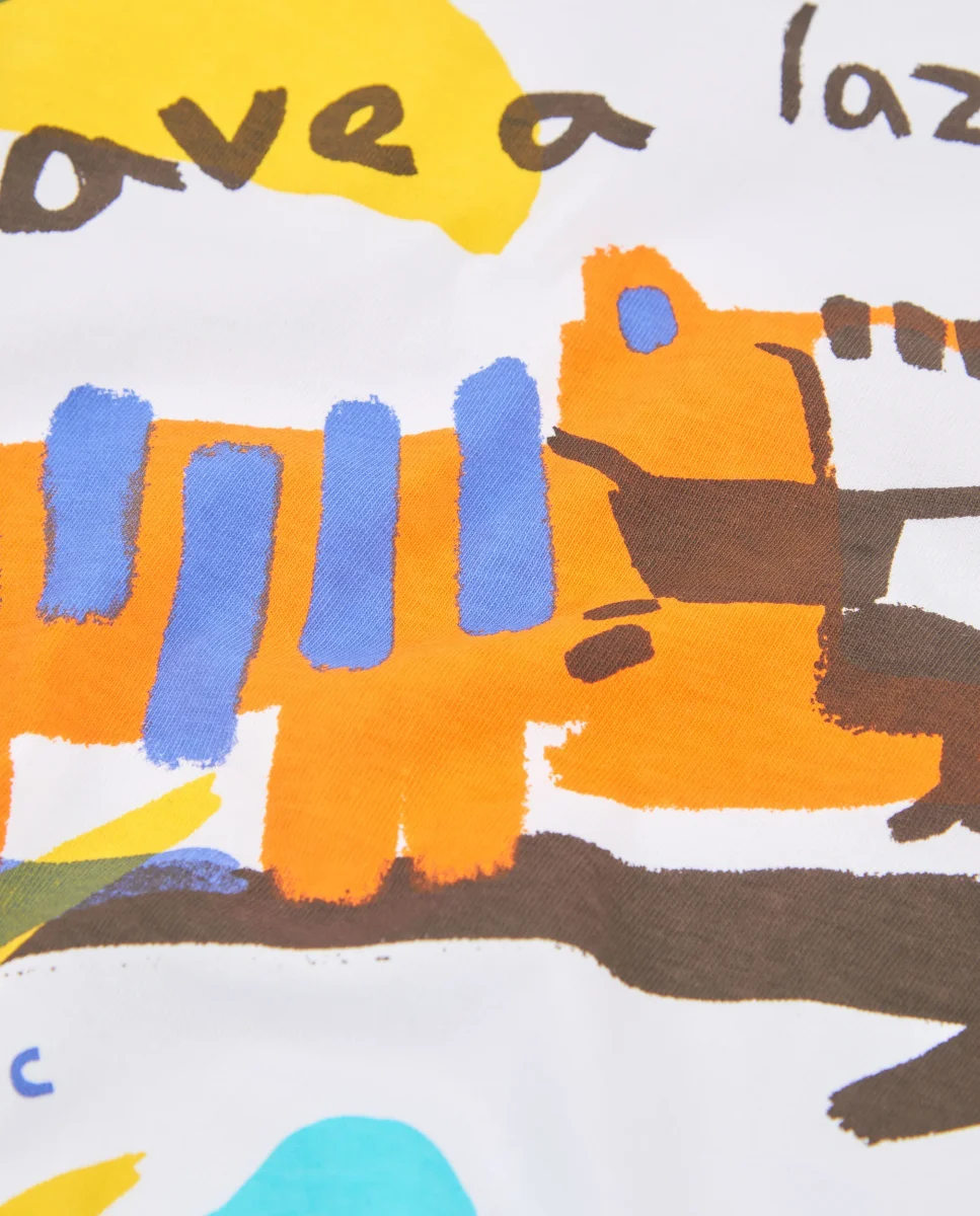Camiseta de niño de punto con estampado grande - Imagen 6