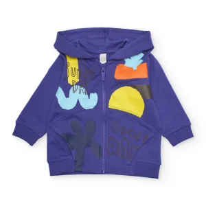 Sudadera de niño de punto con cierre de cremallera