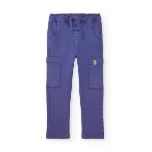 Pantalones de niño de plana con diseño cargo