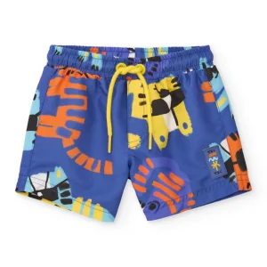 Bañador de niño de plana y motivo de tigres