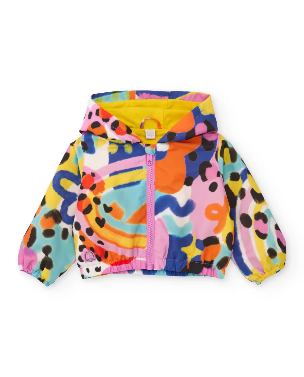 Chaqueta de niña de plana con diseño abstracto - Imagen 3