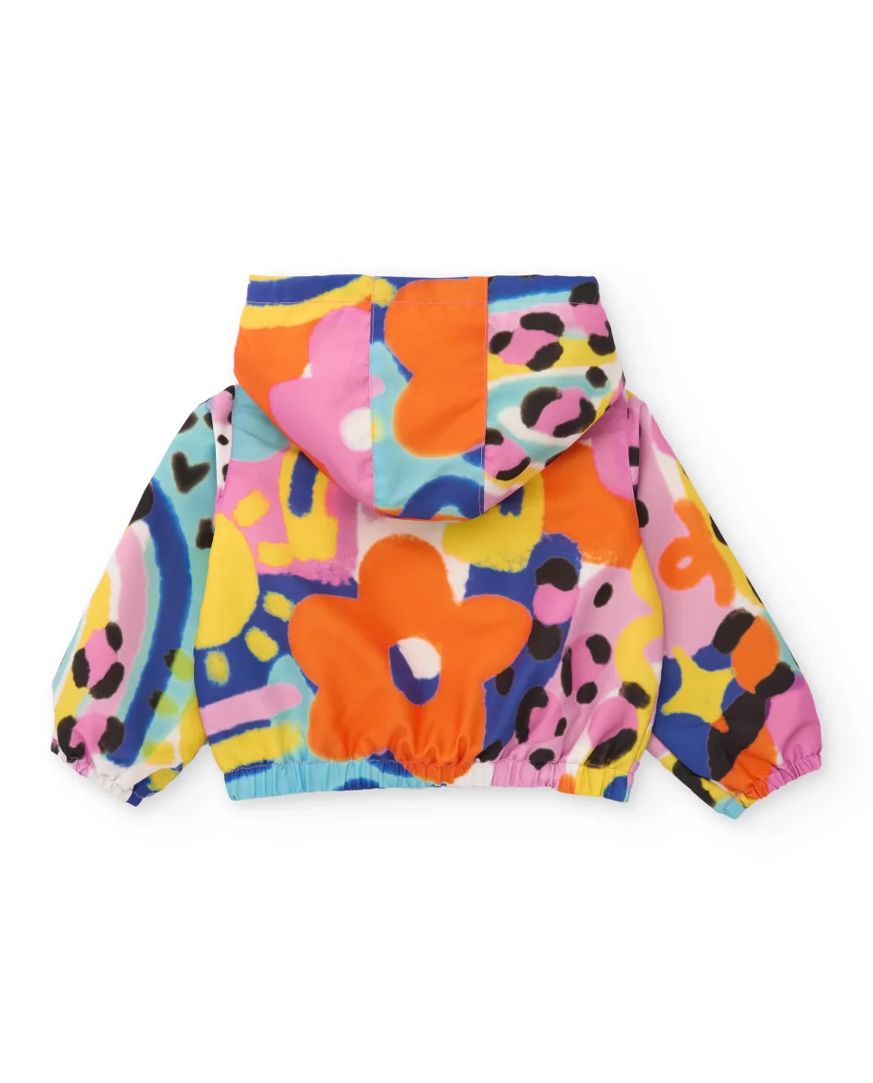 Chaqueta de niña de plana con diseño abstracto - Imagen 4