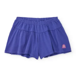 Short de niña de punto y diseño fluido
