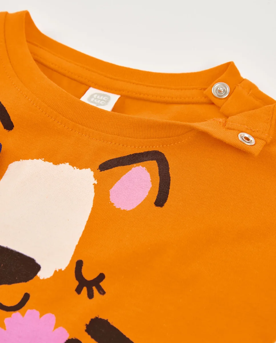 Camiseta de niña de punto y bajo elástico - Imagen 4