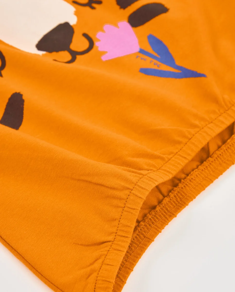 Camiseta de niña de punto y bajo elástico - Imagen 5