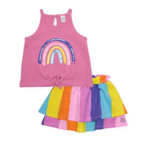 Conjunto de niña de punto con nudo frontal