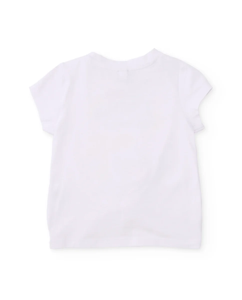 Camiseta de niña de punto y nudo decorativo - Imagen 3