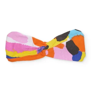 Diadema de niña de punto y nudo frontal